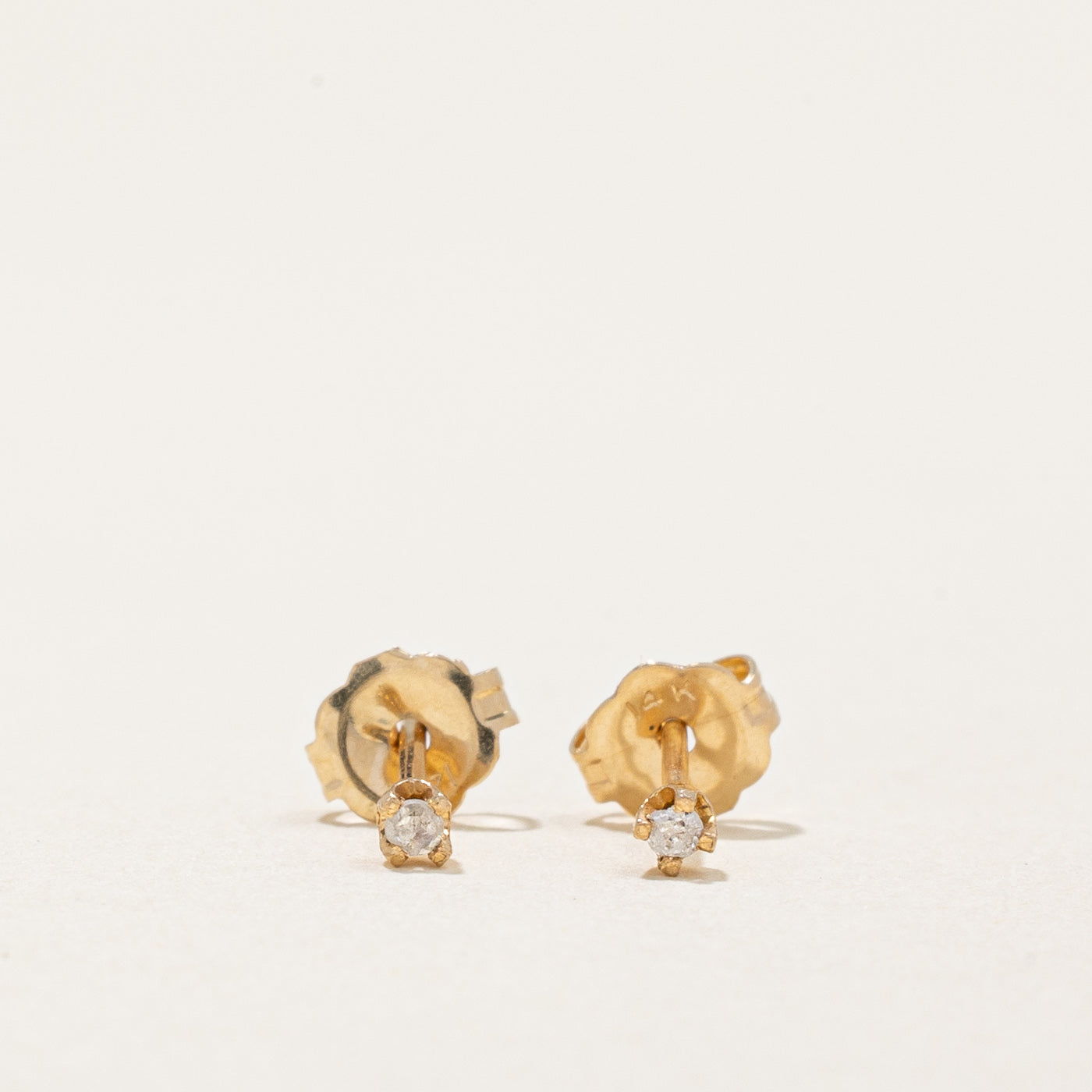 Boucles d'oreilles puces en diamant | 0,02 ct | 