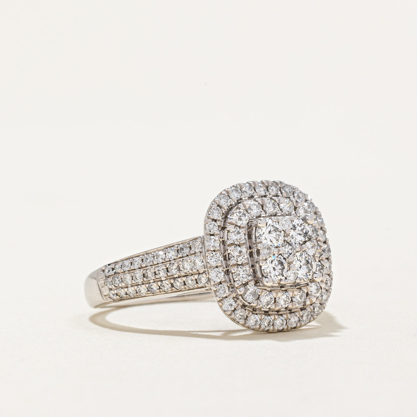 Diamond Cluster Engagement Ring | 0.83ctw | SZ 5.25 |