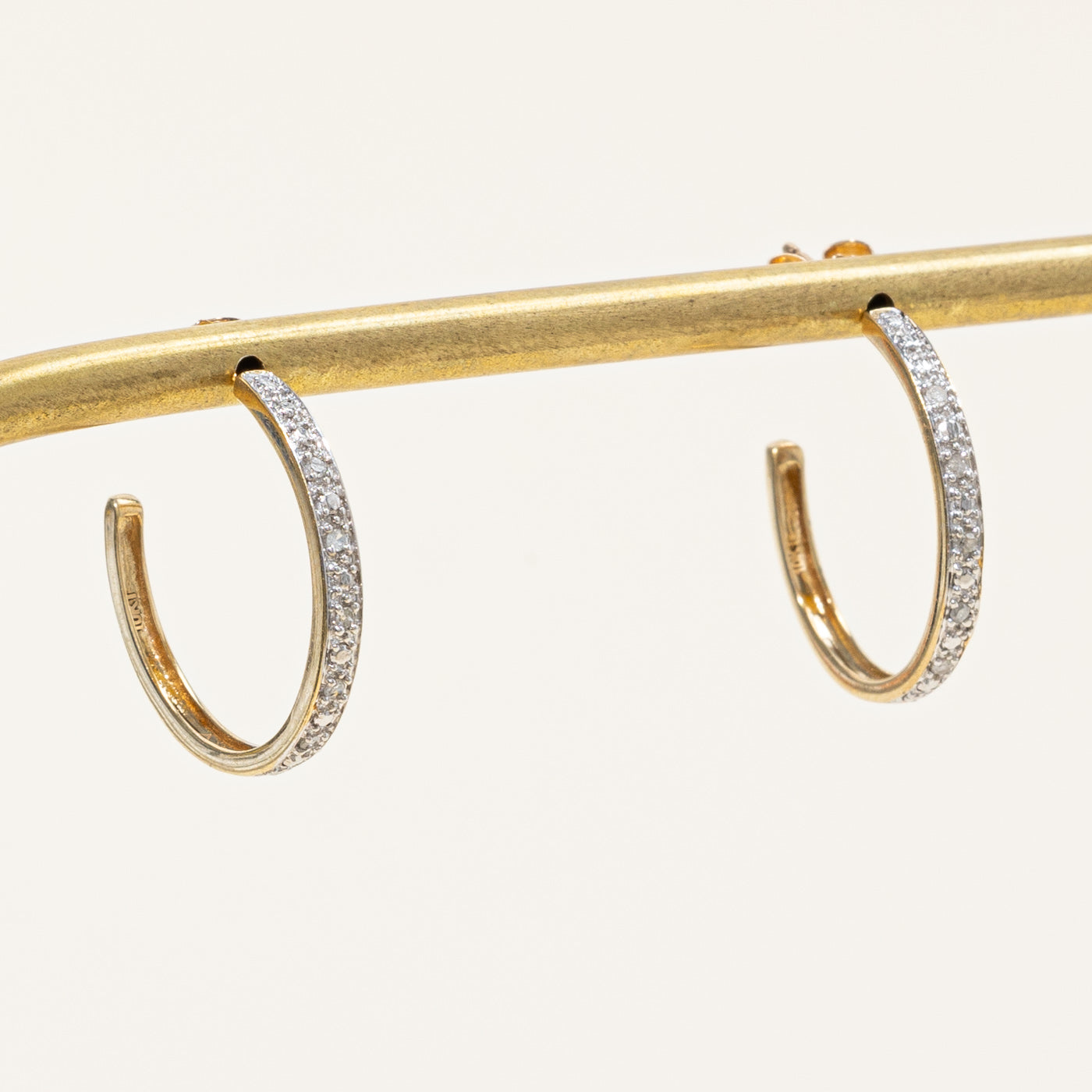 Boucles d'oreilles créoles en diamant | 0,06 ct | 