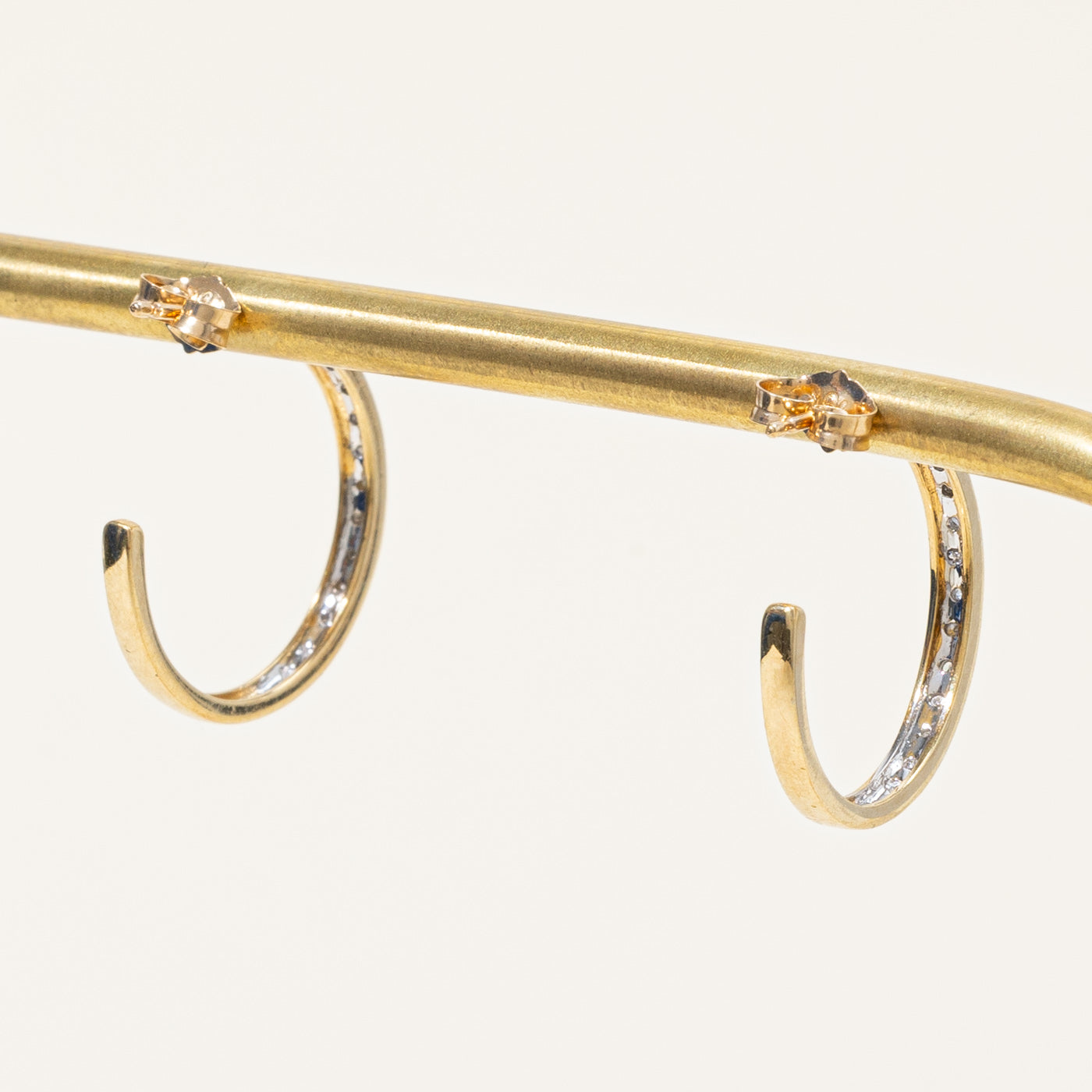 Boucles d'oreilles créoles en diamant | 0,06 ct | 