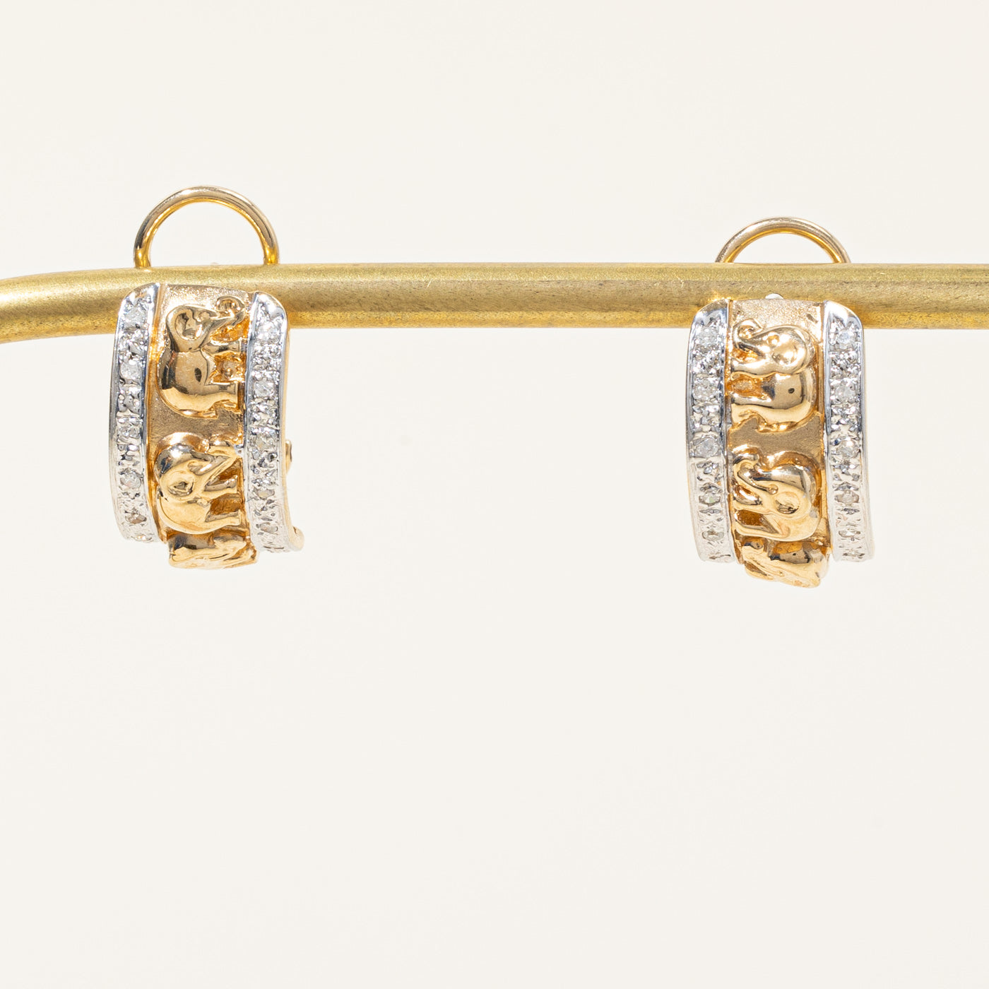 Diamond Elephant Earrings | 0.25ctw |