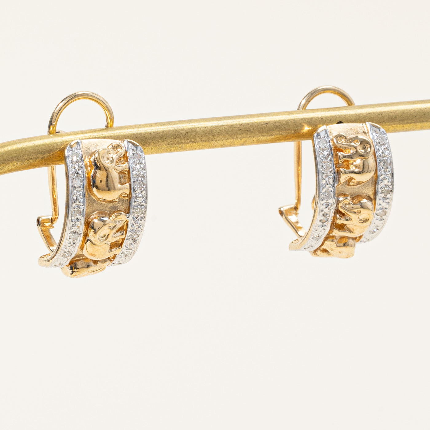 Diamond Elephant Earrings | 0.25ctw |