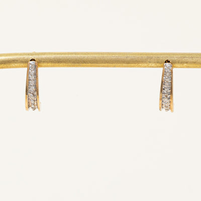 Diamond Half Huggie Earrings | 0.11ctw |