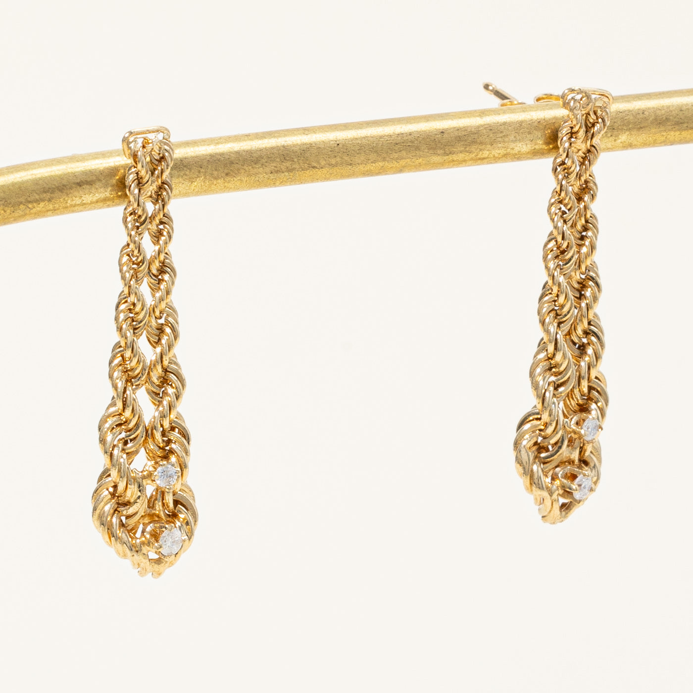 Diamond Braided Drop Earrings | 0.10ctw |