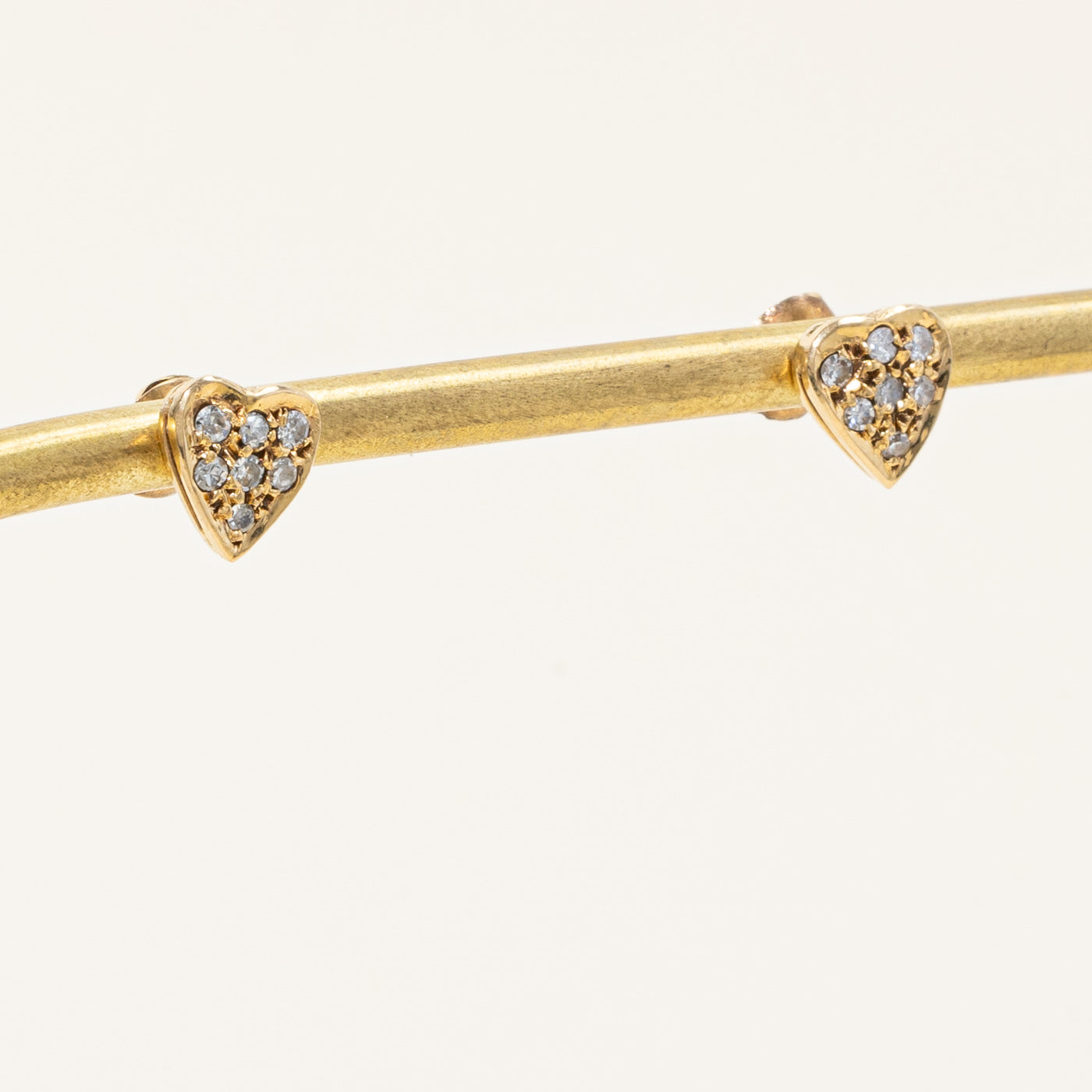 Diamond Cluster Heart Earrings | 0.28ctw |