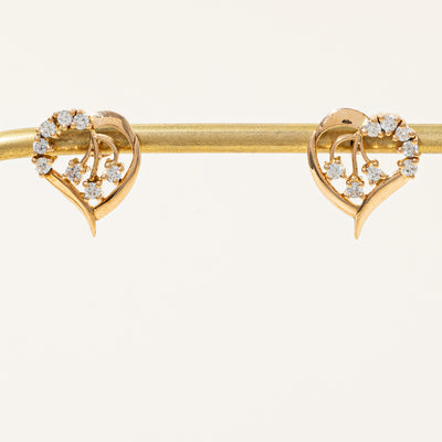 Diamond Heart Earrings | 0.64ctw |