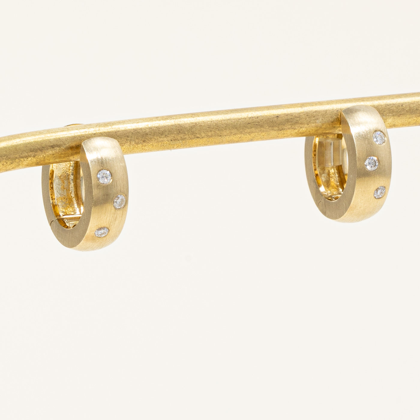 Flush Set Diamond Huggie Earrings | 0.12ctw |