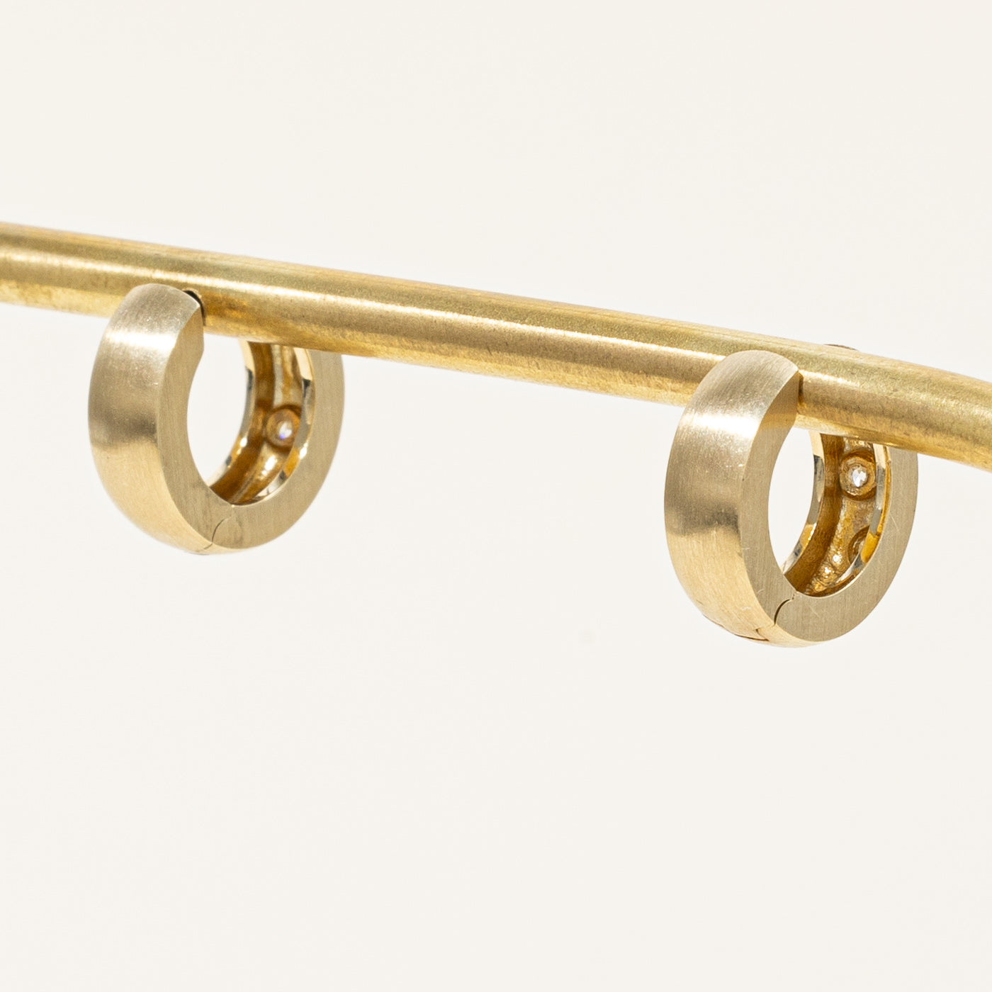 Flush Set Diamond Huggie Earrings | 0.12ctw |