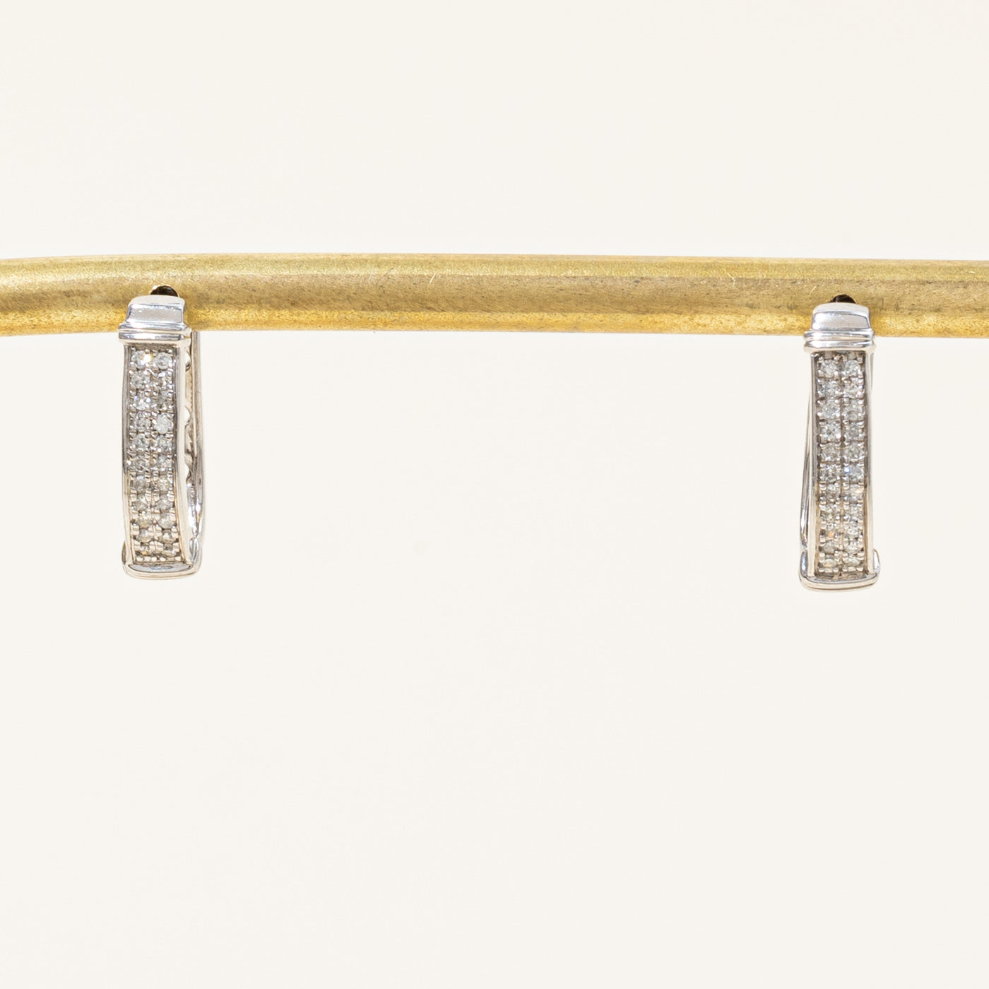 Diamond Oval Hoop Earrings | 0.13ctw |