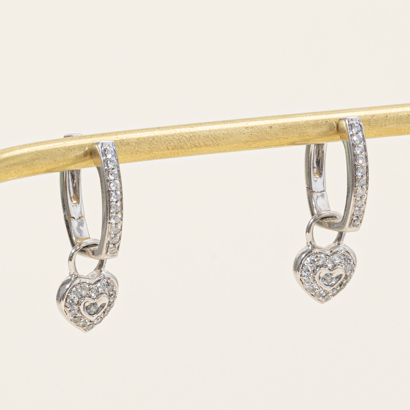 Danggling Diamond Heart Earrings | 0.28ctw |