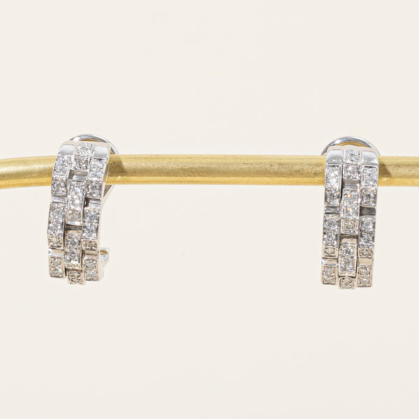 Diamond Half Huggie Earrings | 0.60ctw |