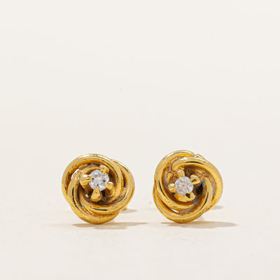 Diamond Knot Earrings | 0.06ctw |