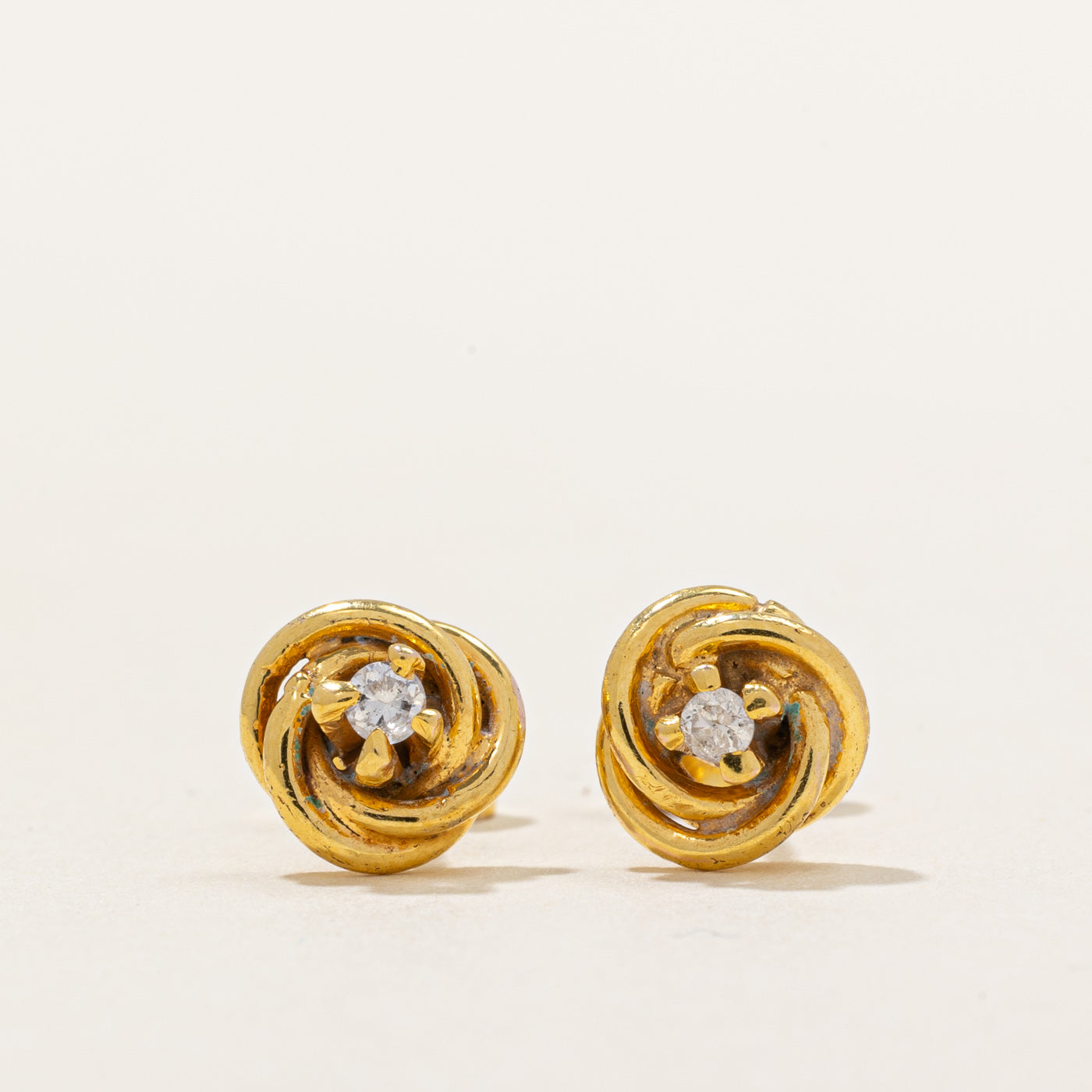 Diamond Knot Earrings | 0.06ctw |