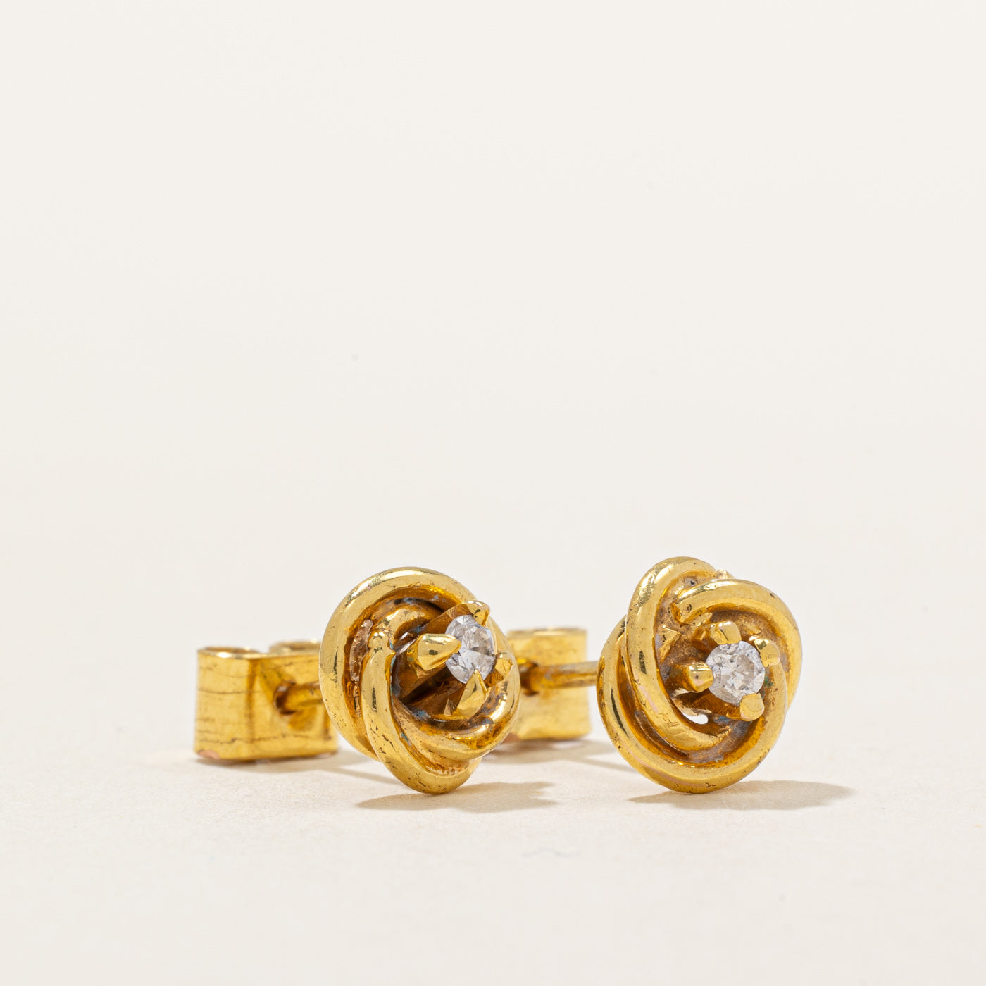 Diamond Knot Earrings | 0.06ctw |