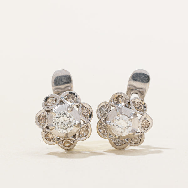 Diamond Flower Stud Earrings | 0.58ctw |