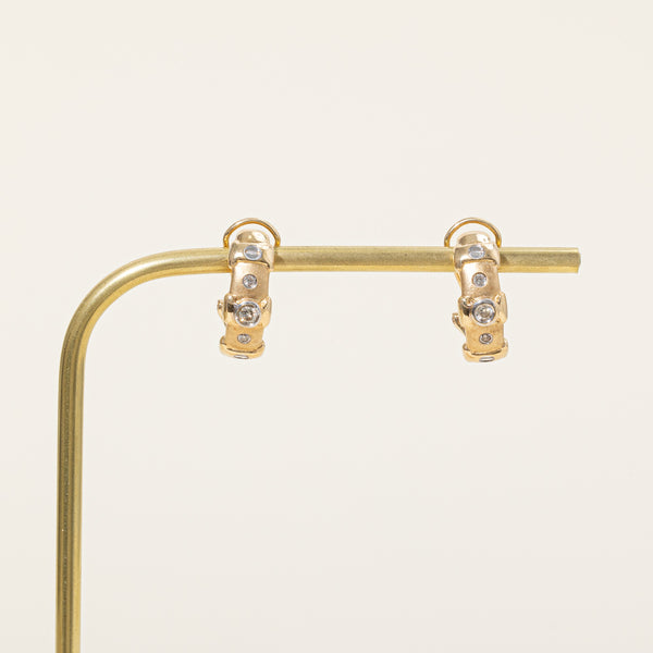 Diamond Half Huggie Earrings | 0.23ctw |