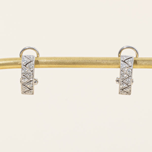 Diamond Half Huggie Earrings | 0.26ctw |