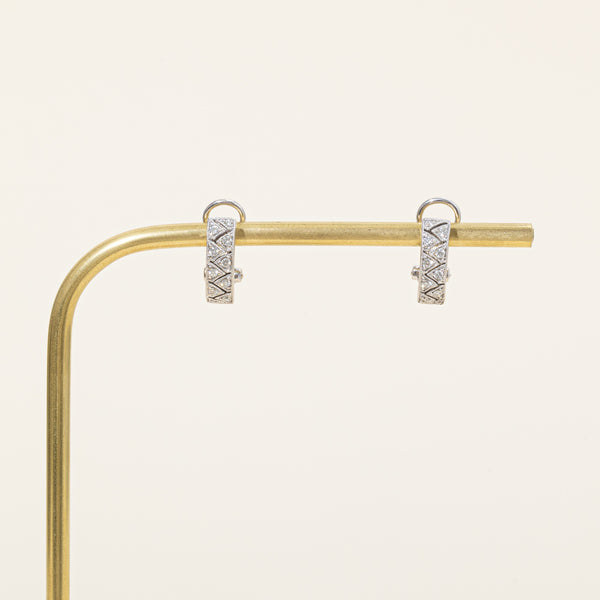 Diamond Half Huggie Earrings | 0.26ctw |