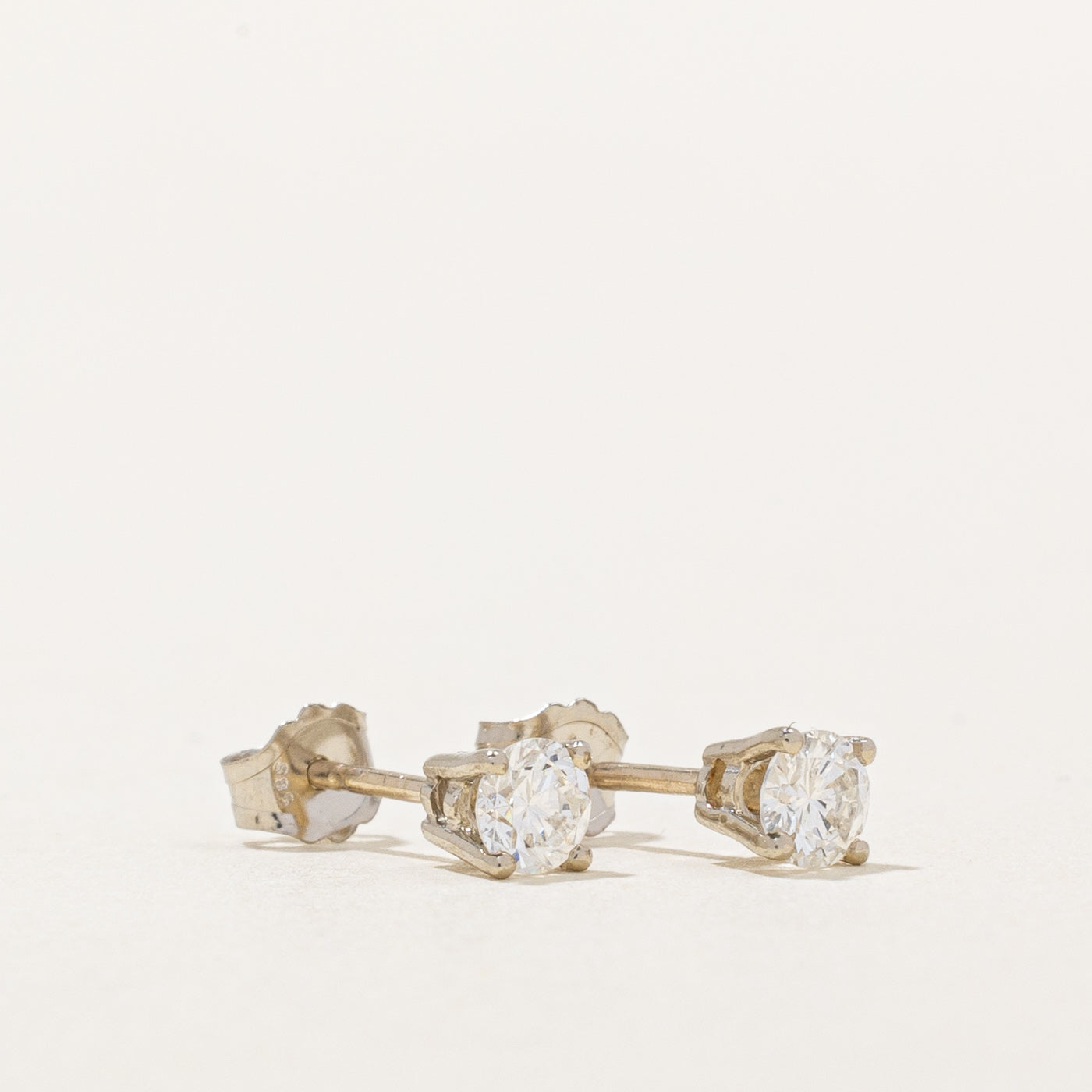 Solitaire Diamond Stud Earrings | 0.36ctw |