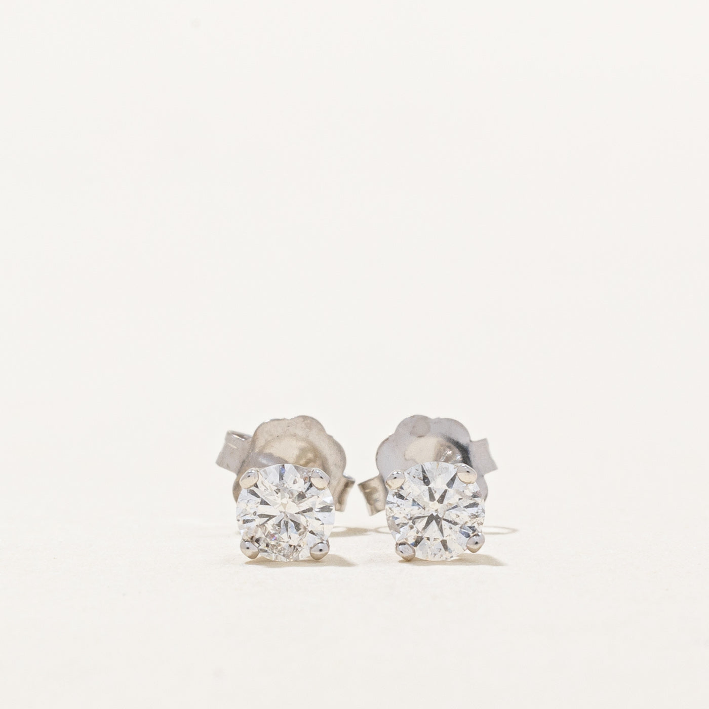 Solitaire Diamond Stud Earrings | 0.40ctw |