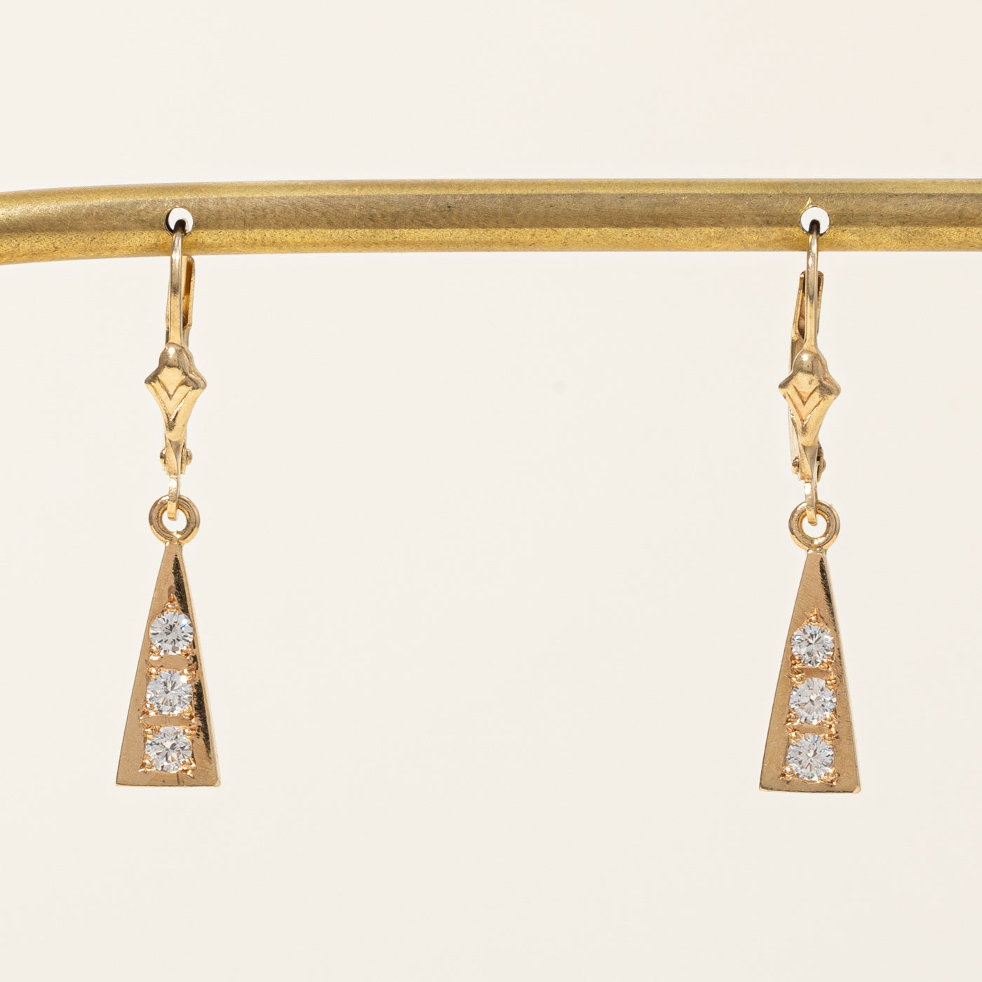 Diamond Triangle Drop Earrings | 0.36ctw |