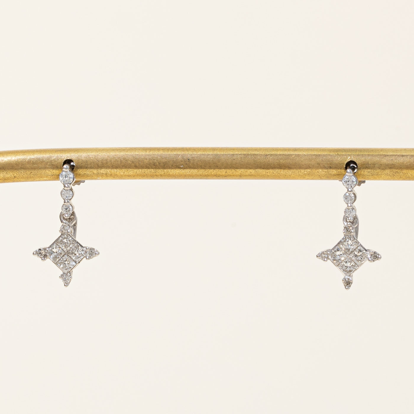 Diamond Cluster Drop Earrings | 0.29ctw |