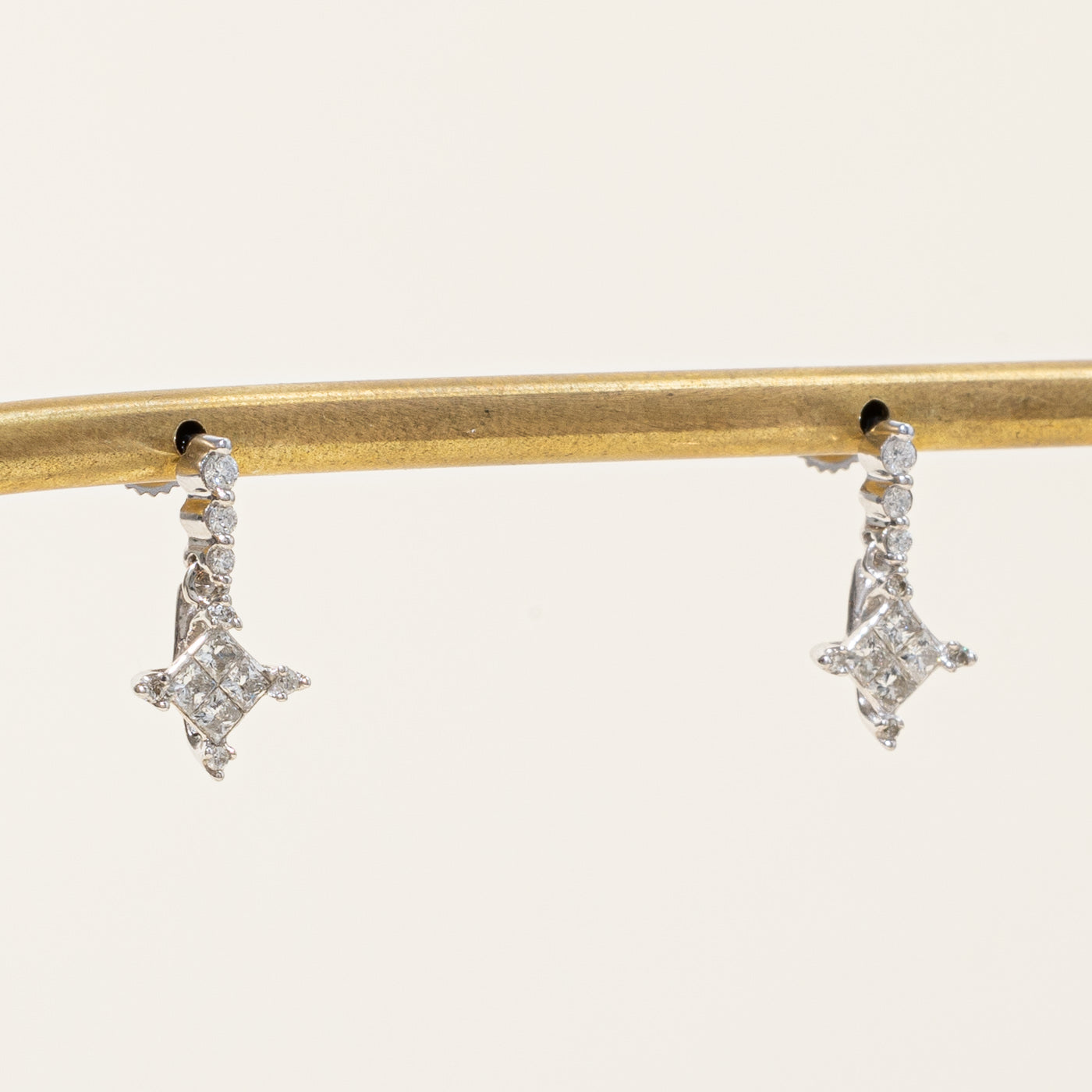 Diamond Cluster Drop Earrings | 0.29ctw |