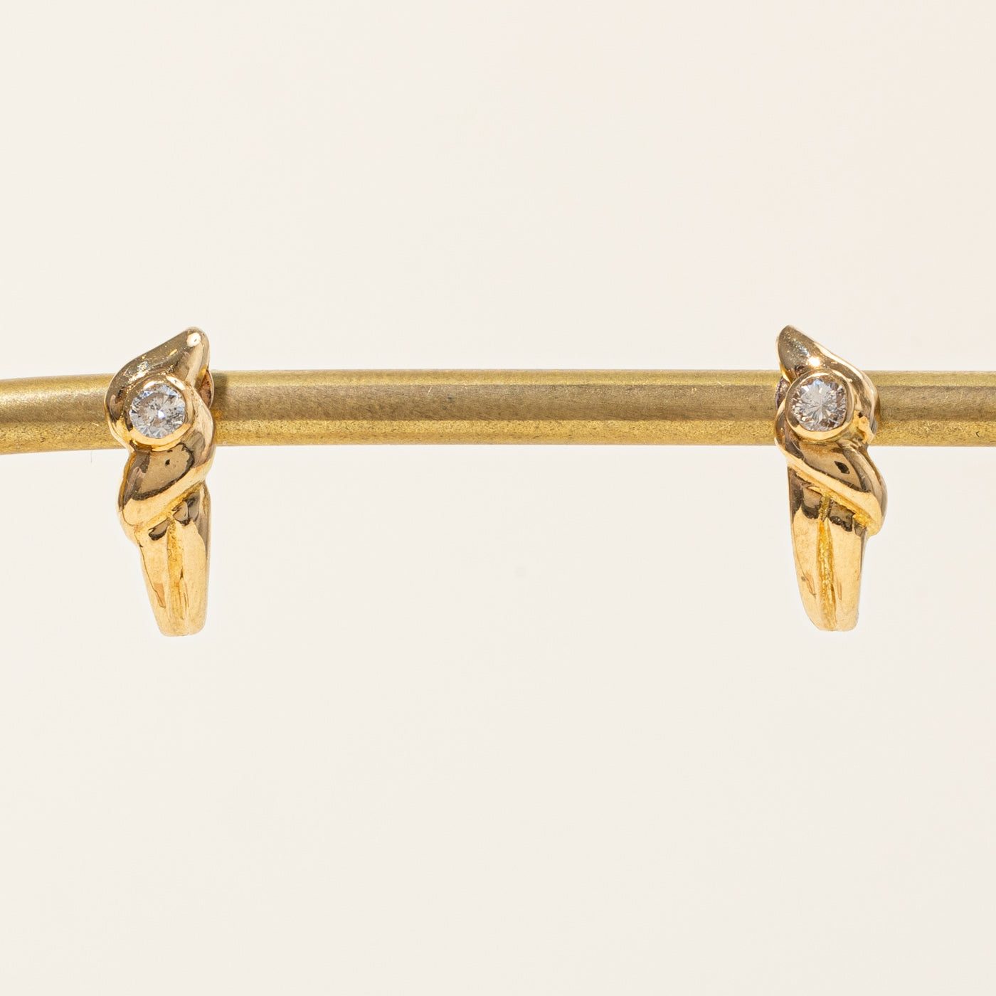 Diamond Half Huggie Clip On Earrings | 0.20ctw |