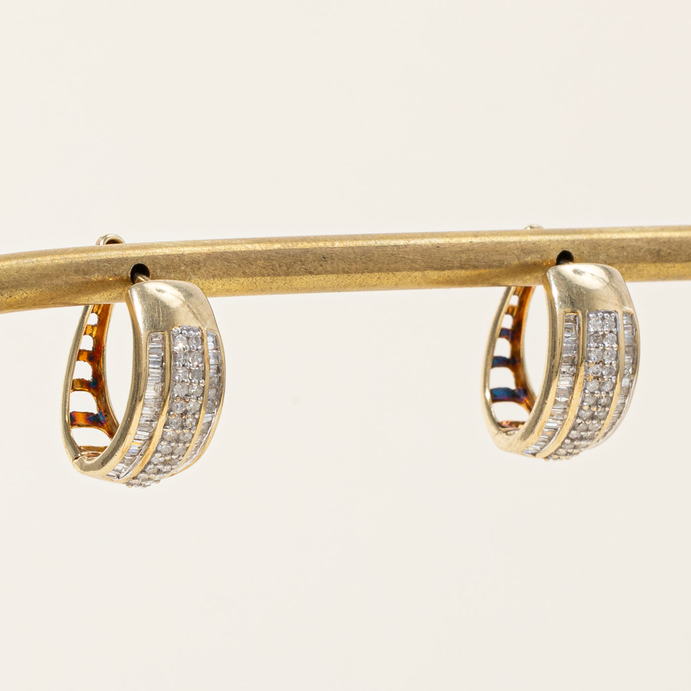Multi Cut Diamond Huggie Earrings | 0.45ctw |