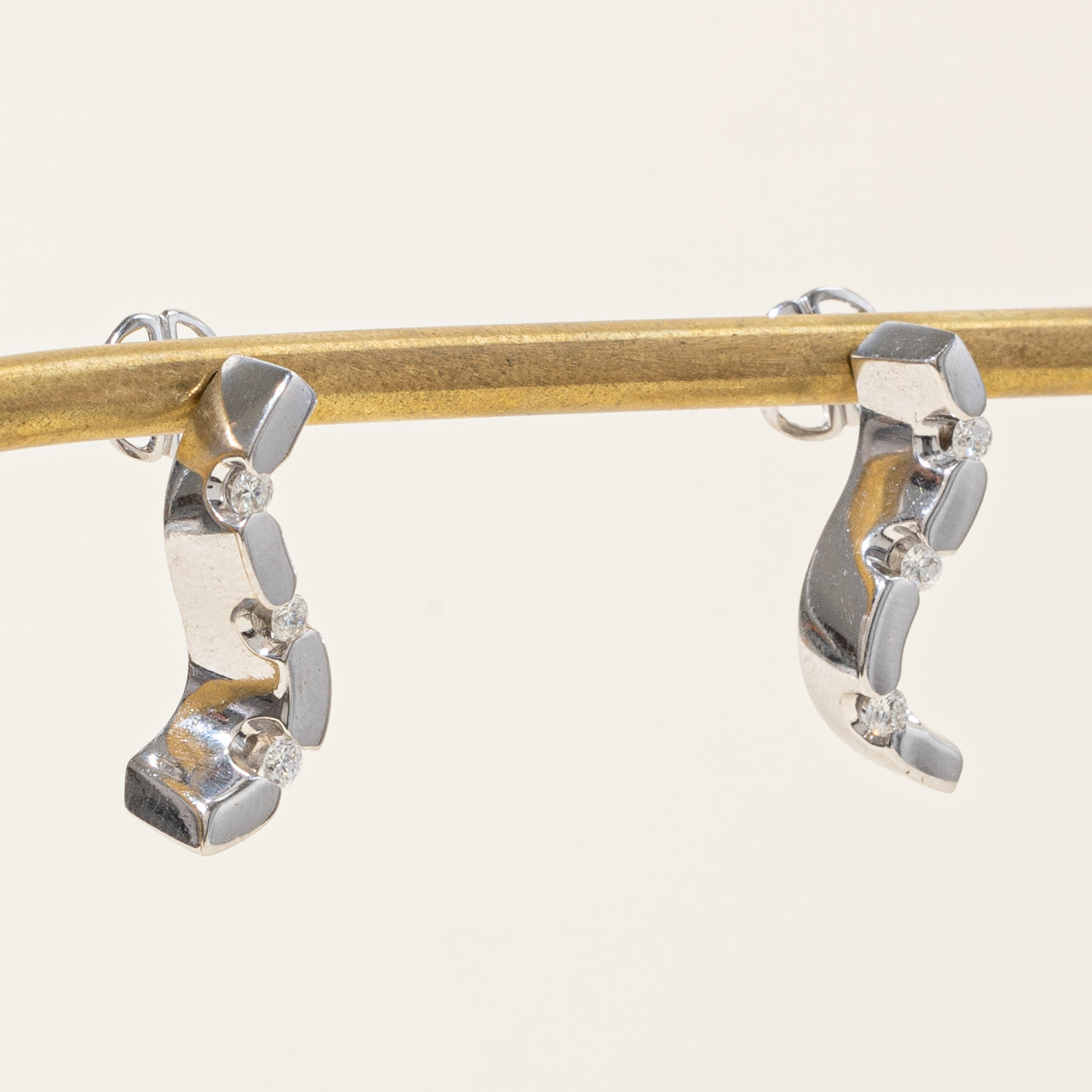 Diamond Wavy Drop Earrings | 0.23ctw |