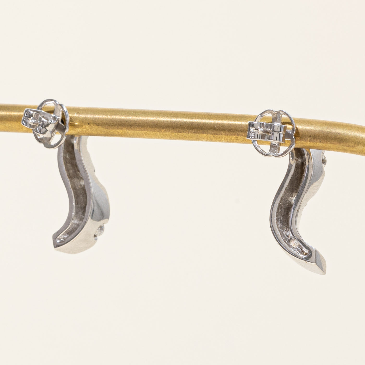 Diamond Wavy Drop Earrings | 0.23ctw |