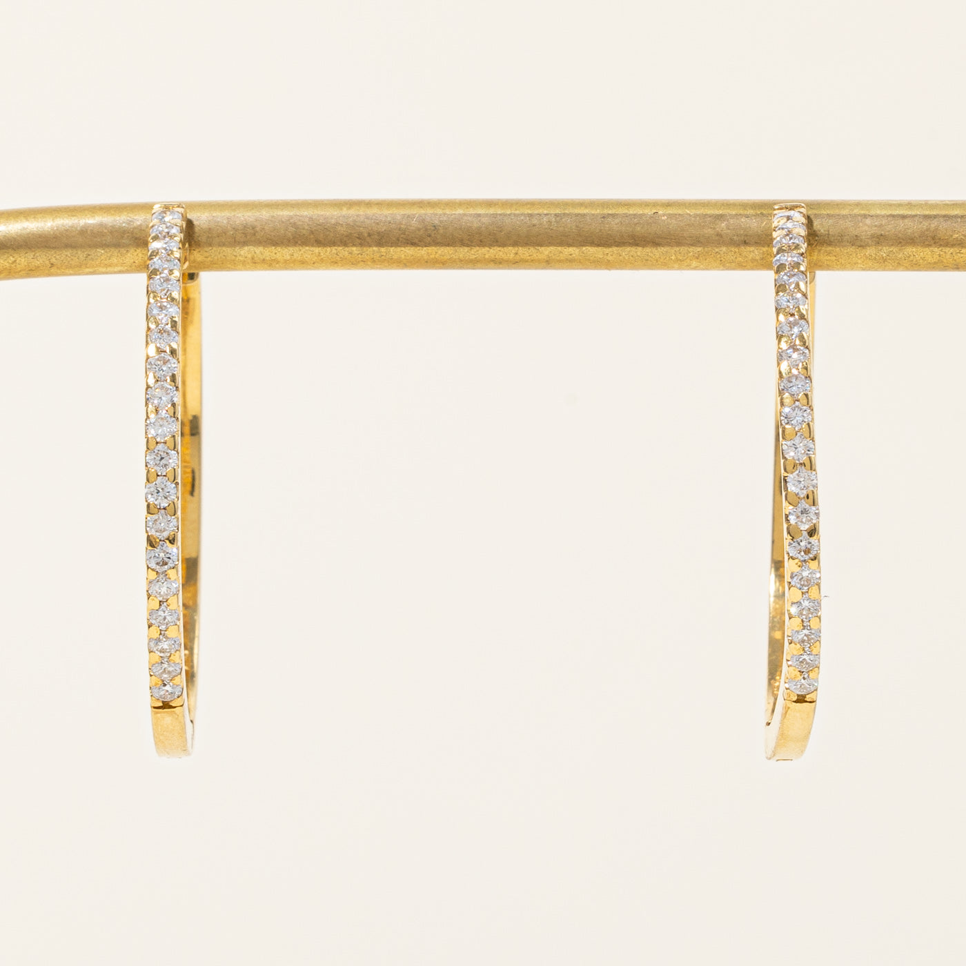 Pave Set Diamond Hoop Earrings | 0.50ctw |