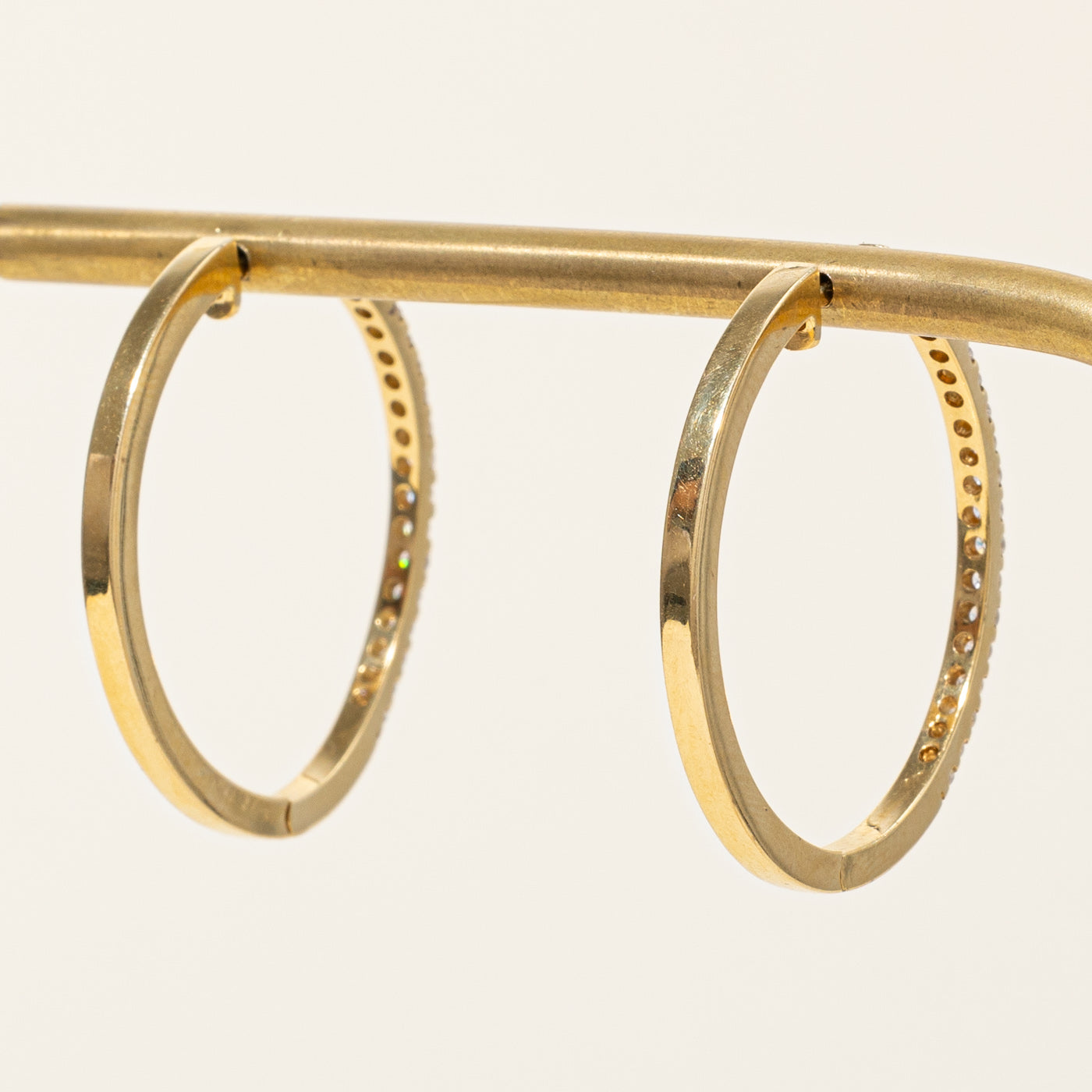 Pave Set Diamond Hoop Earrings | 0.50ctw |