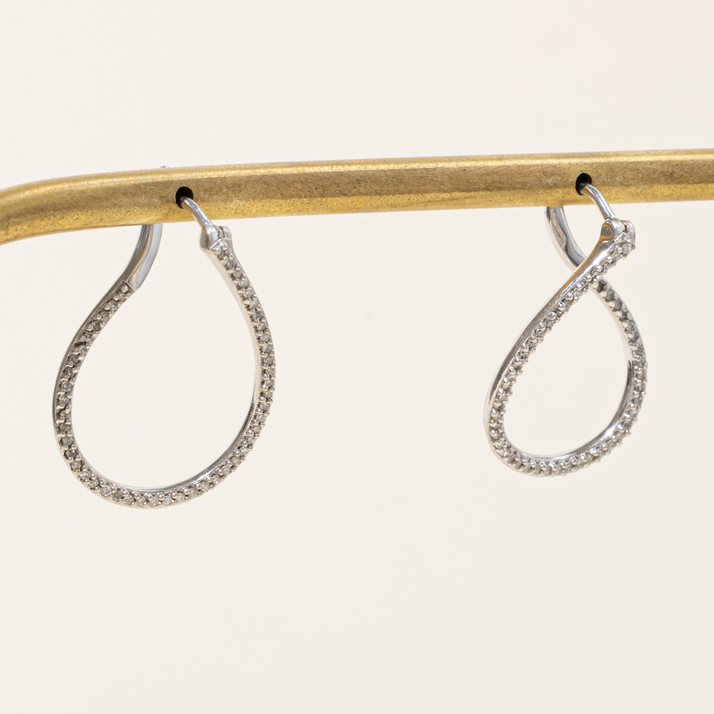 Diamond Twisted Hoop Earrings | 0.18ctw |