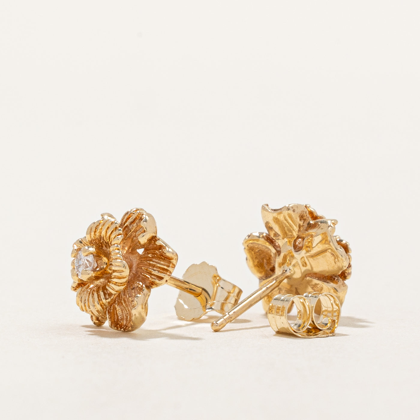 Diamond Flower Stud Earrings | 0.08ctw |