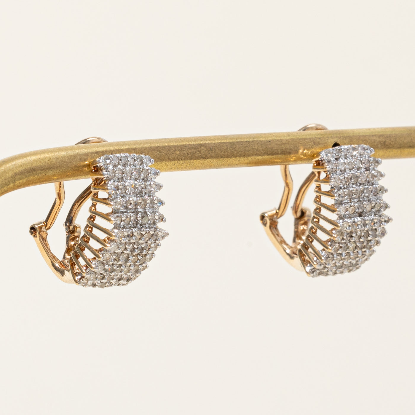 Diamond Cluster Stud Earrings | 0.80ctw |