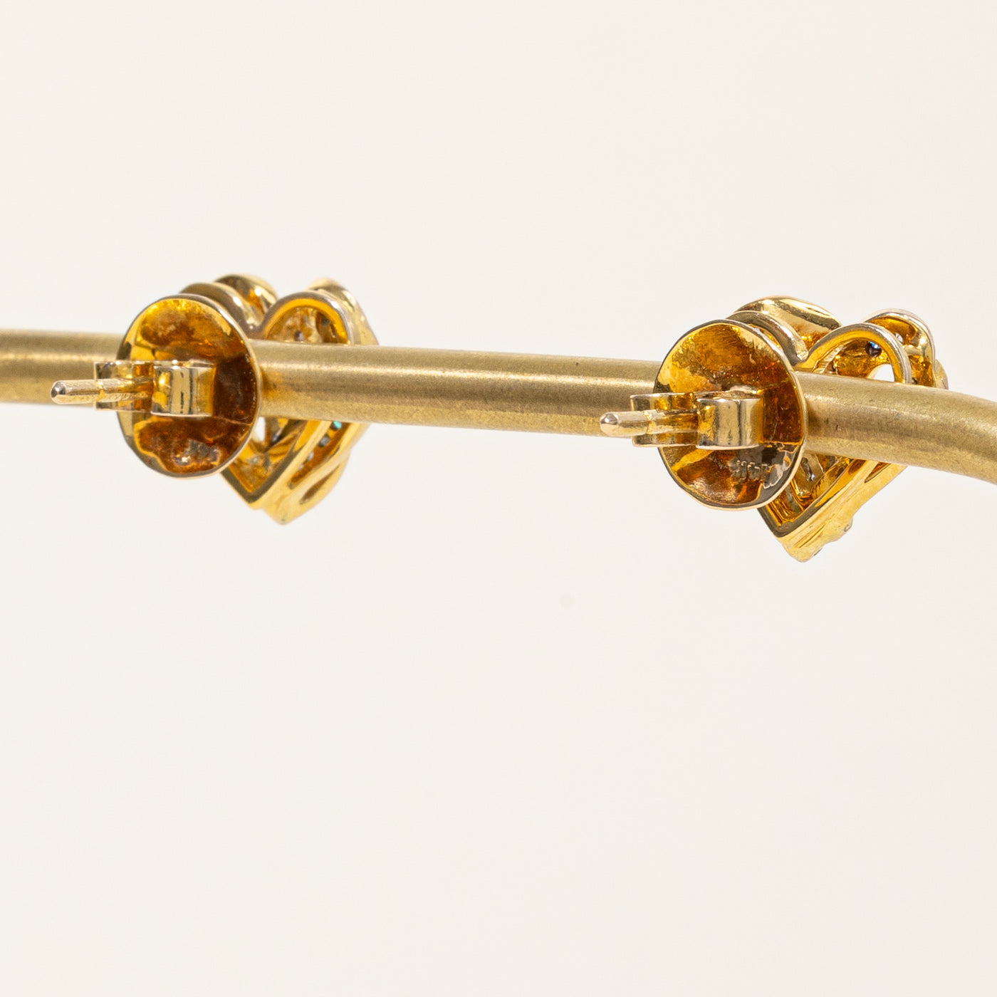 Mixed Cut Diamond Heart Knot Earrings | 0.46ctw |