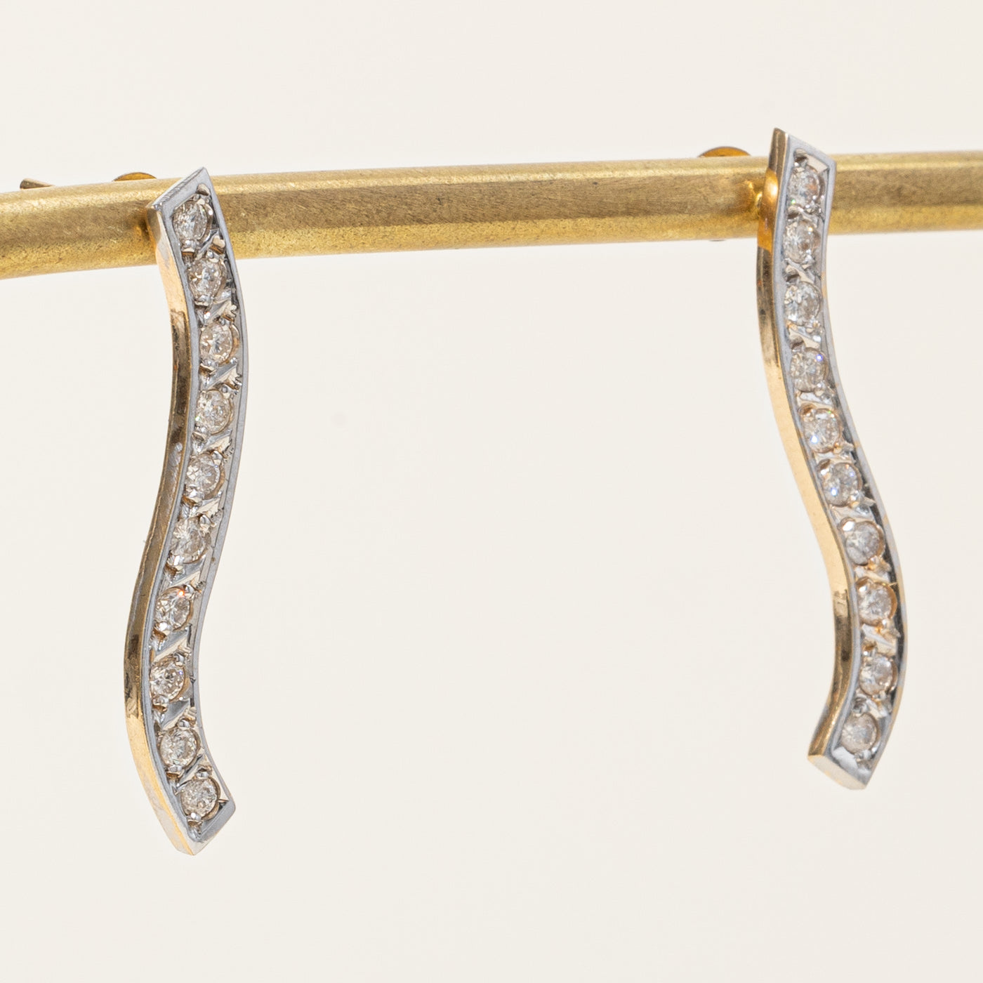 Diamond Wavy Drop Earrings | 0.88ctw |