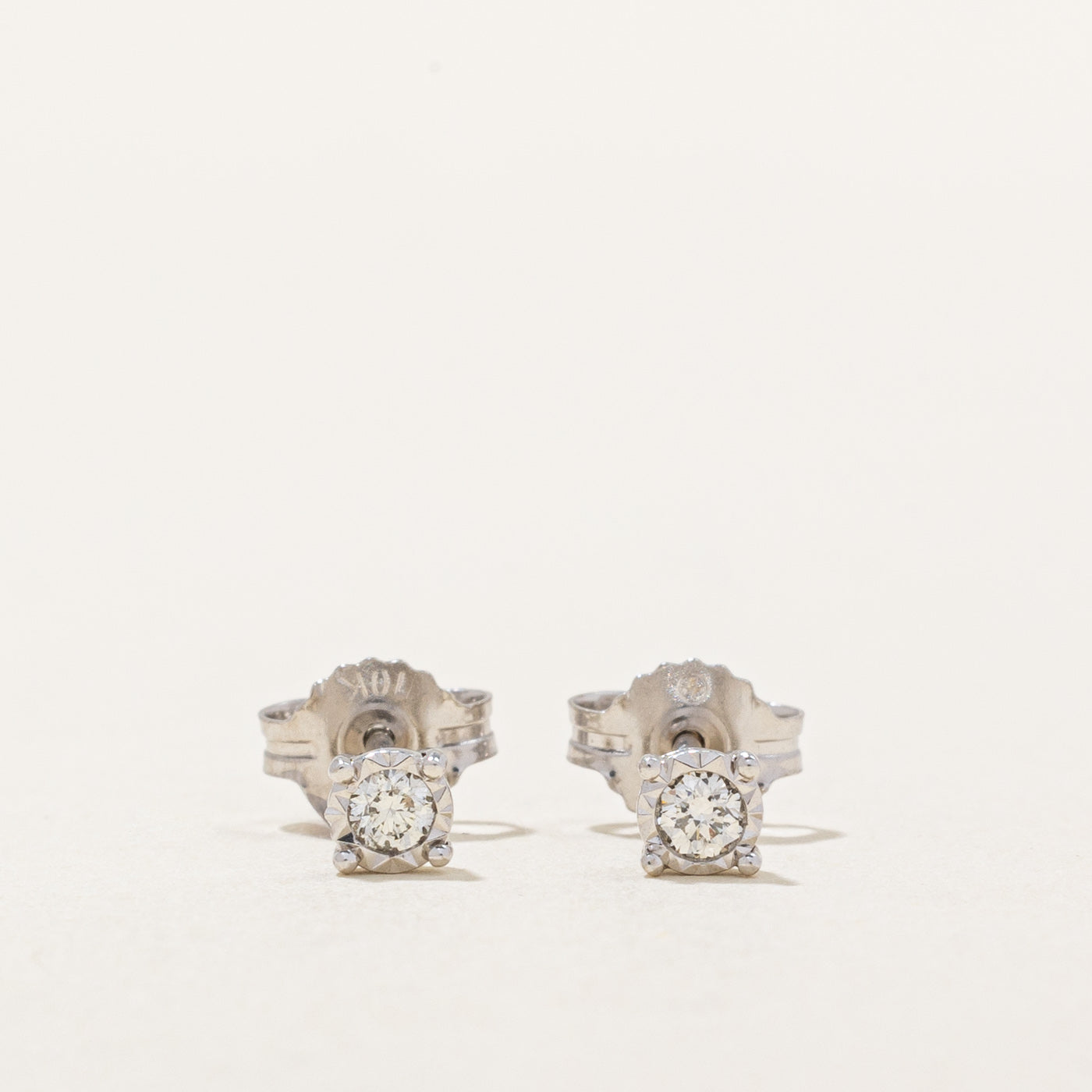 Illusion Set Diamond Stud Earrings | 0.11ctw |