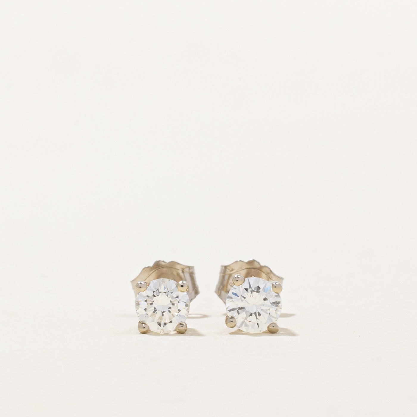 Solitaire Diamond Stud Earrings | 0.36ctw |