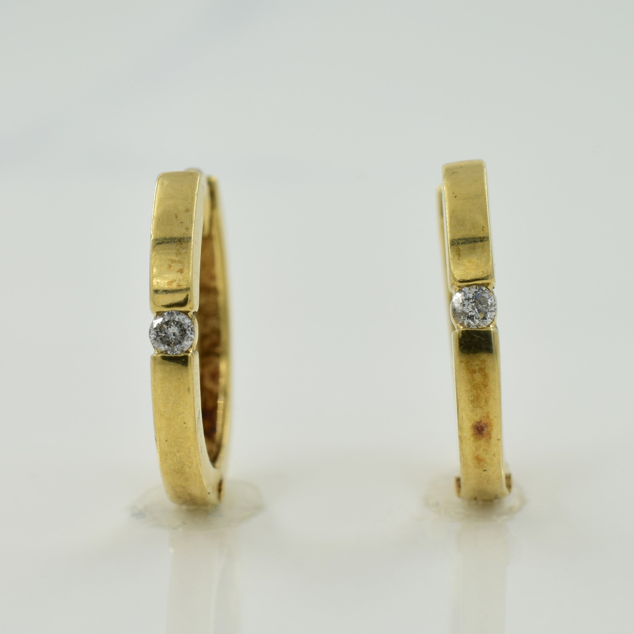 Boucles d'oreilles créoles en diamant | 0,05 ct | 