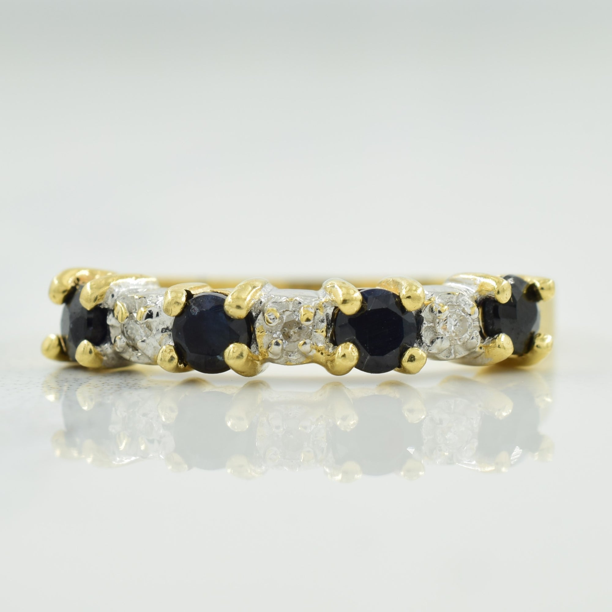 Blue Sapphire & Diamond Ring | 0.40ctw, 0.03ctw | SZ 5 |