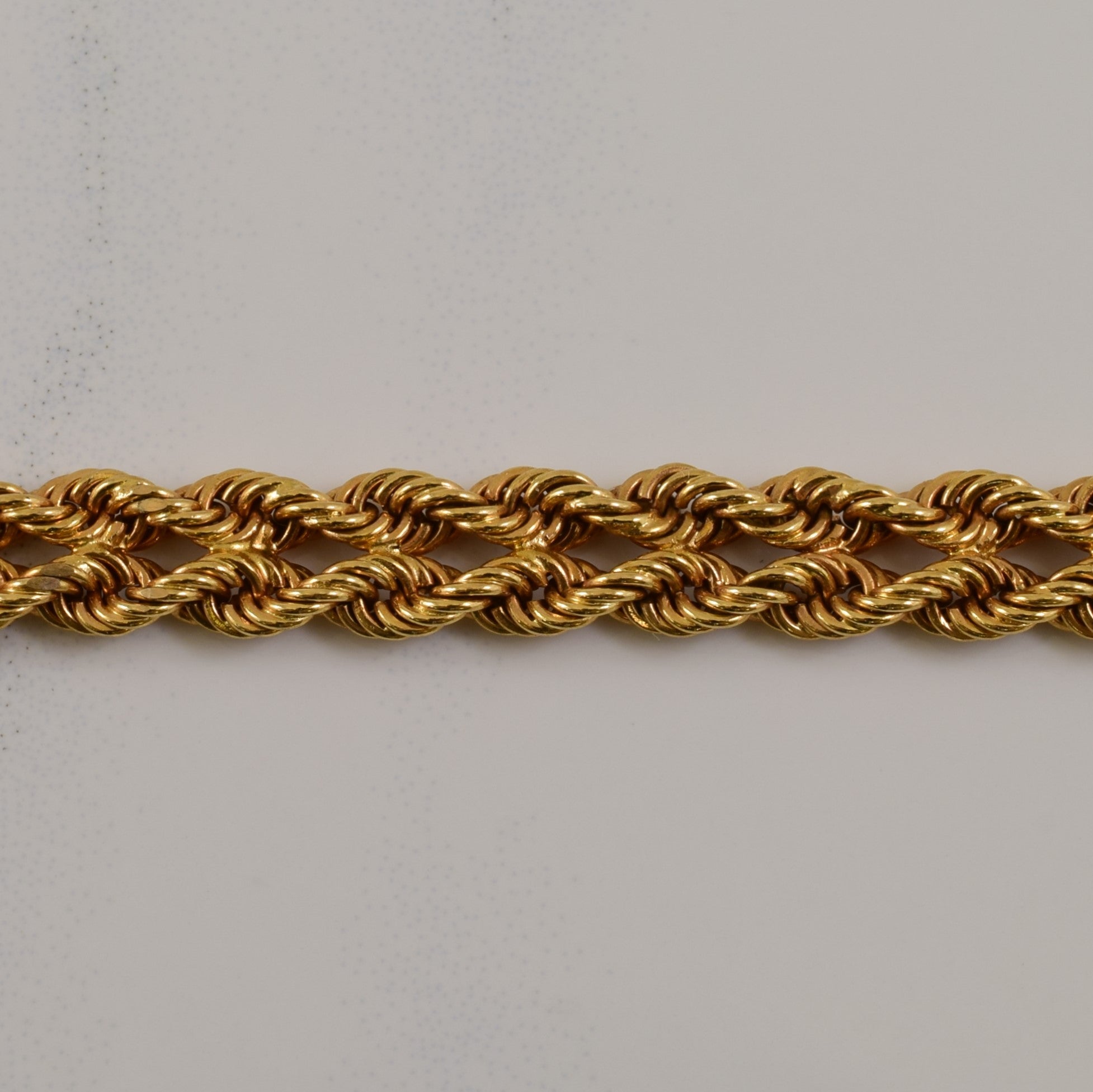 18k Yellow Gold Rope Bracelet | 7.00" |