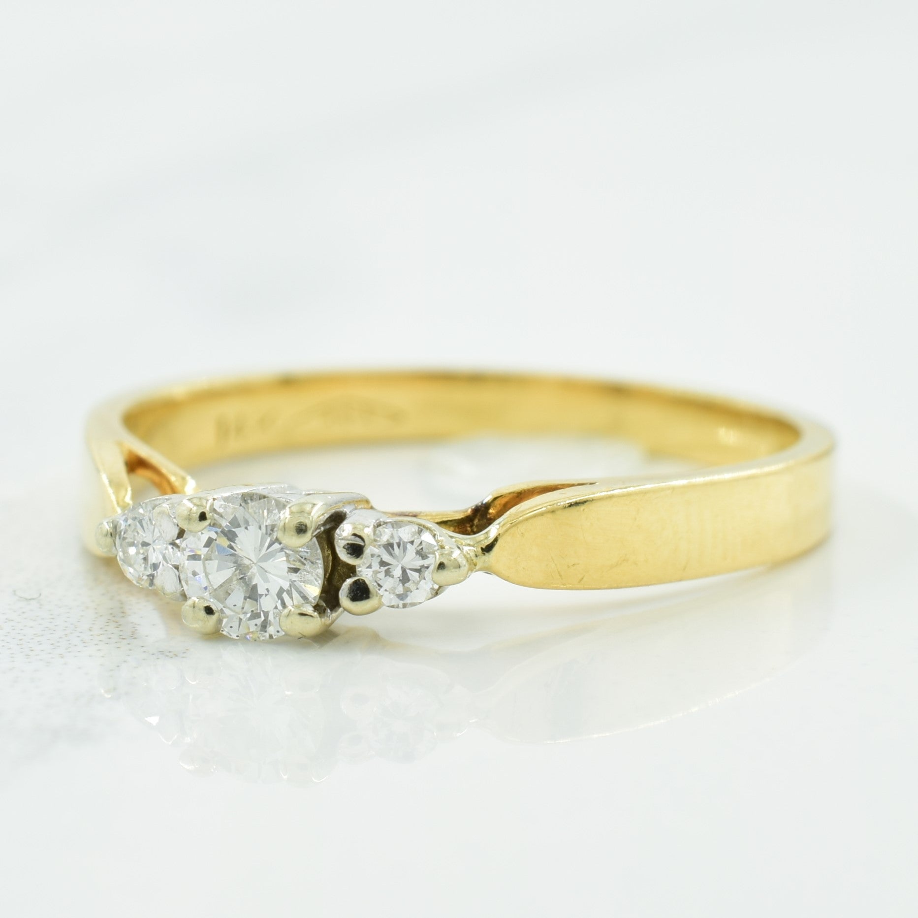 Three Stone Diamond Ring | 0.20ctw | SZ 6.25 |