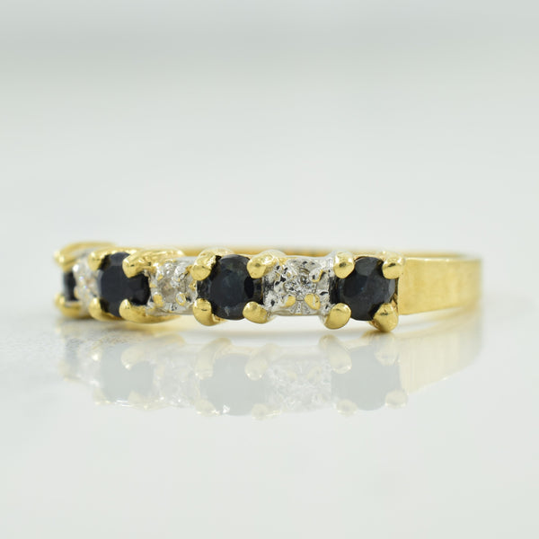 Blue Sapphire & Diamond Ring | 0.40ctw, 0.03ctw | SZ 5 |