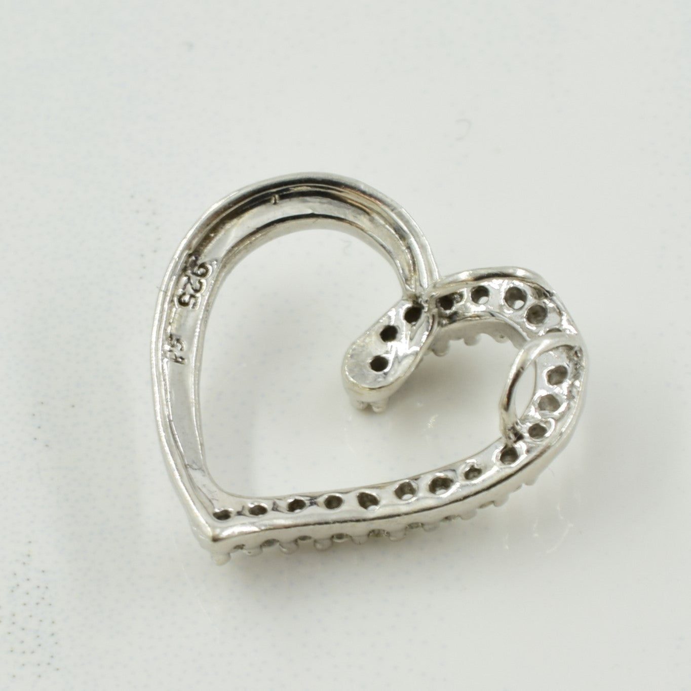 Sterling Silver Diamond Heart Pendant | 0.08ctw |