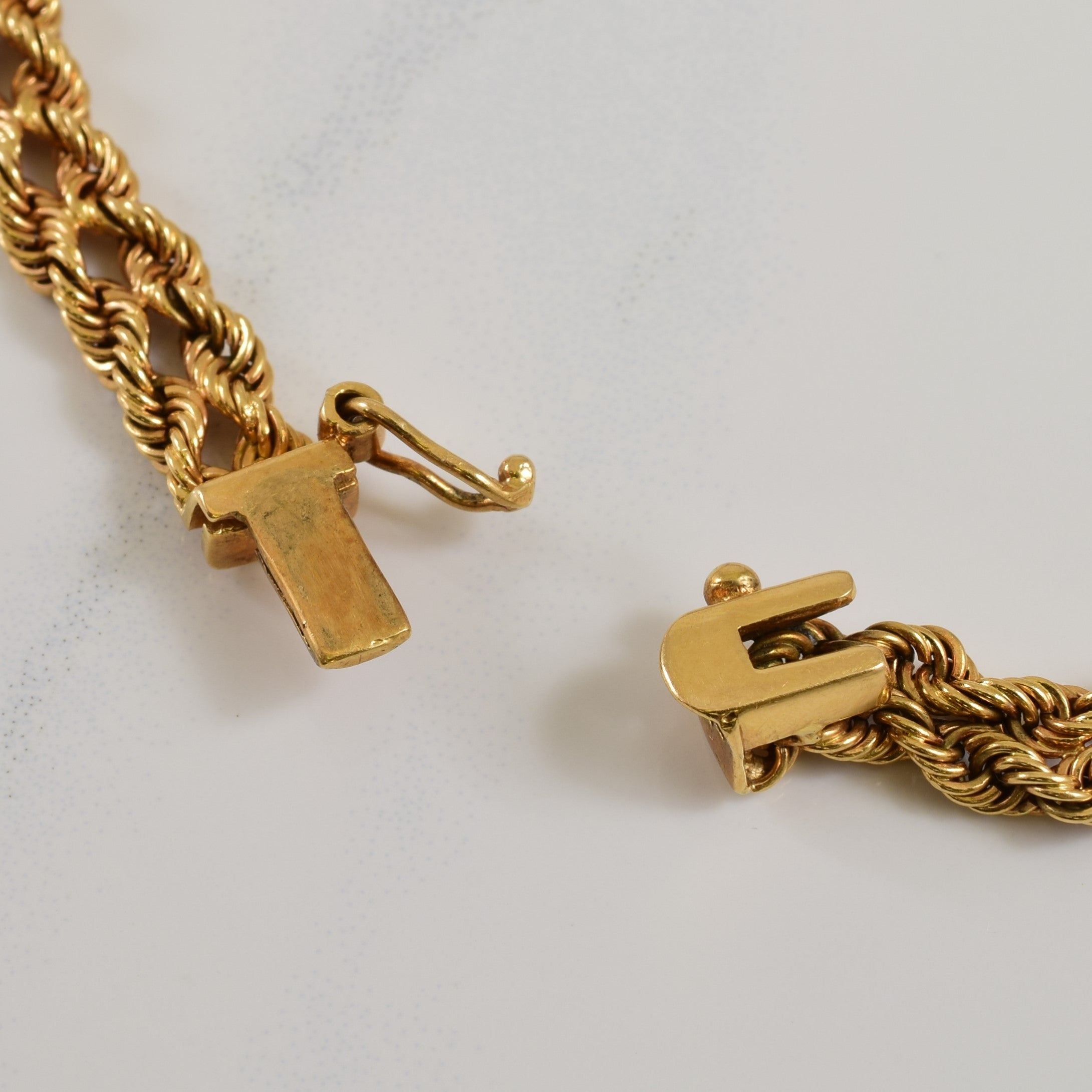 18k Yellow Gold Rope Bracelet | 7.00" |