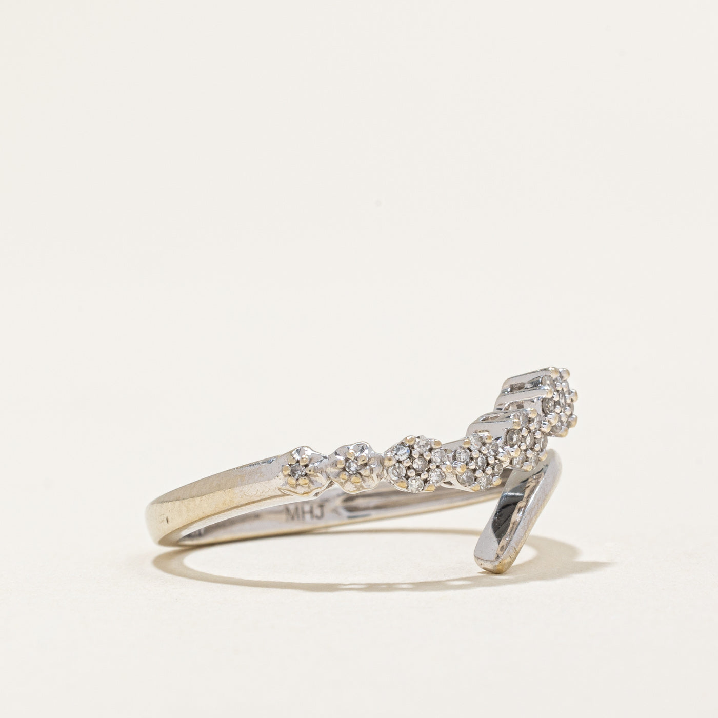 Diamond Bypass Ring | 0.12ctw | SZ 7.25 |