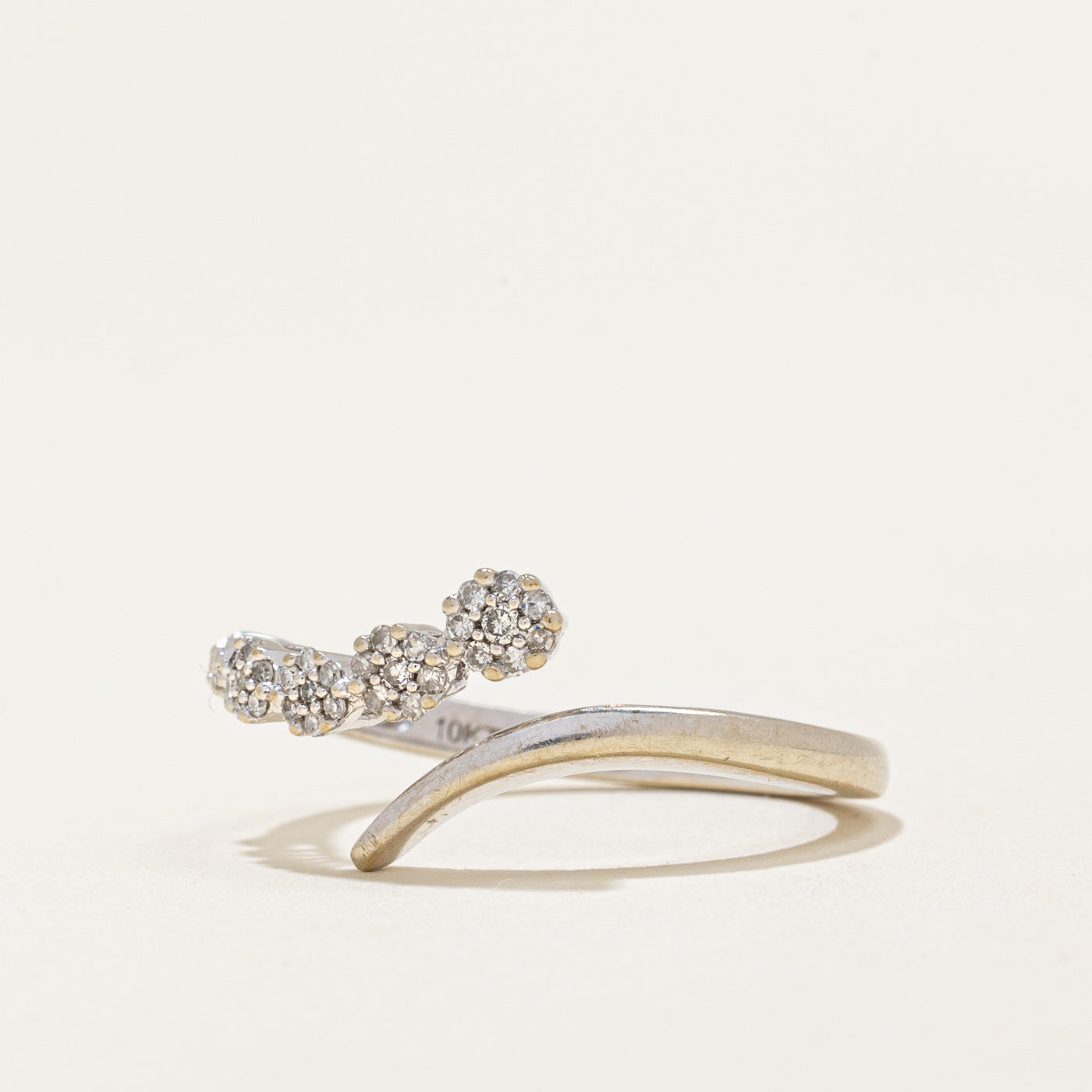Diamond Bypass Ring | 0.12ctw | SZ 7.25 |