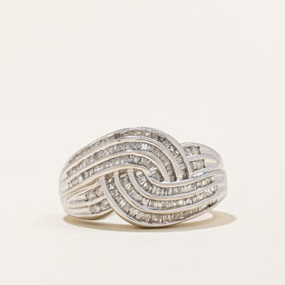 Channel Set Diamond Cocktail Ring | 1.35ctw | SZ 6.75 |